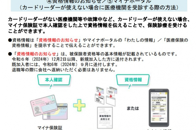 マイナ保険証への切り替えに伴い9月以降配布される「資格情報のお知らせ」