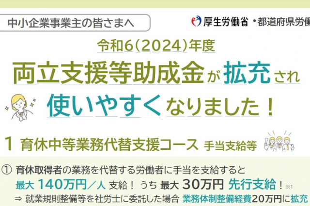 12月17日から拡充された両立支援等助成金